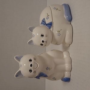 Vintage Otagiri Cat Creamer and Lidded Sugar Bowl